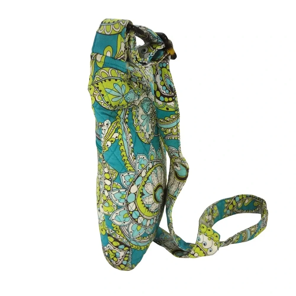 Vera Bradley Crossbody Women's Peacock‎ Teal, Yellow, Green Paisley Excellent